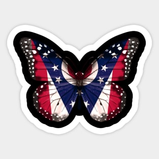 Ohio Flag Butterfly - Gift for Ohioan From Ohio OH Sticker